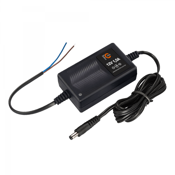 Fonte de alimentação 12V 1,5A sem plugue AC