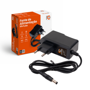 Fonte Eletrônica 12V 0,5A - Tipo Adaptador