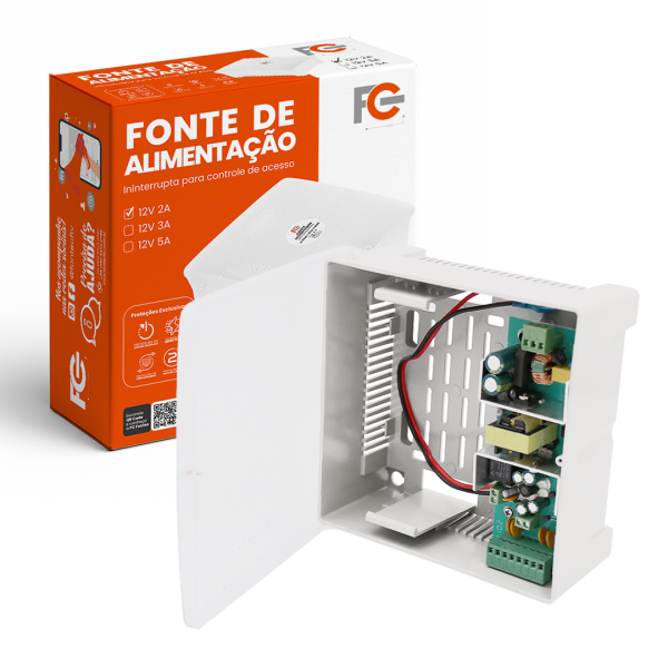 Fonte Ininterrupta para Controle de Acesso - 12V 2A 24W