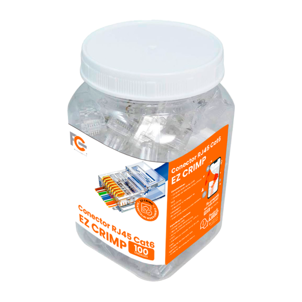 Conector RJ45 Cat6 de Passagem EZ Crimp