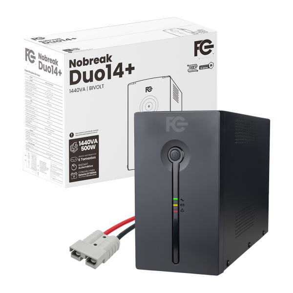 Nobreak FC Duo14+ Conexão para bateria externa Bivolt  | 1440VA
