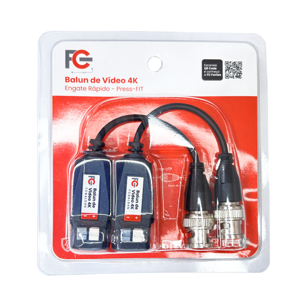 Balun de Vídeo 4K Engate Rápido