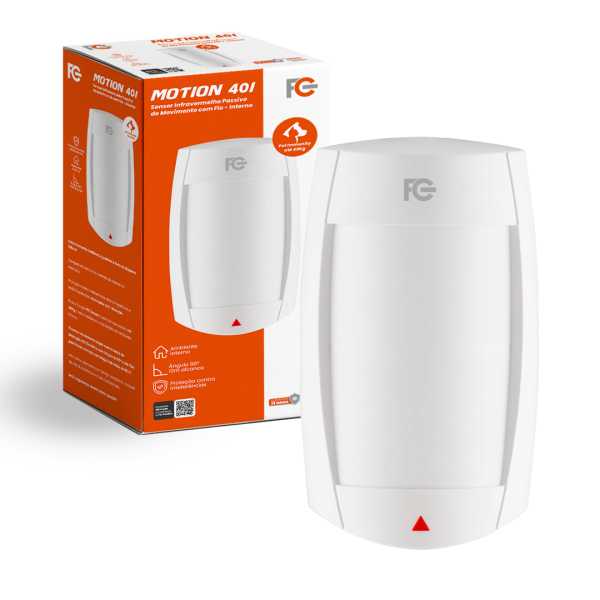 Sensor Infravermelho  Passivo de Movimento  com Fio Pet 40kg Interno - MOTION 40I