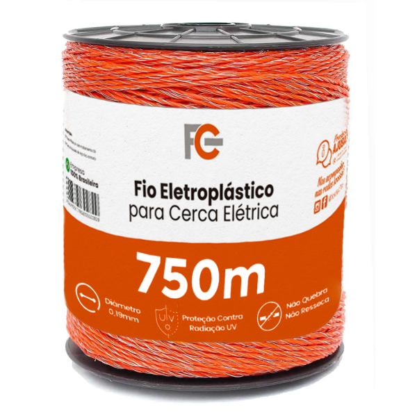 Fio Eletroplástico Para Cerca Elétrica Rural 15x06 - 750m