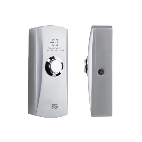 Botoeira de Sobrepor Inox para Controle de Acesso