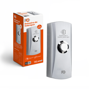 Botoeira de Sobrepor Inox para Controle de Acesso