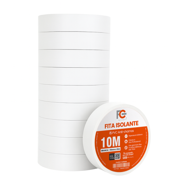 Fita Isolante 10 Metros - Branco