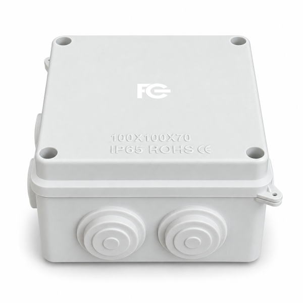 Caixa de Passagem Organizadora Multiuso IP65 – 100 × 100 × 70 mm