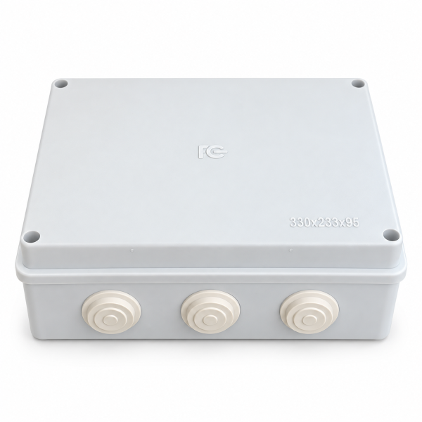 Caixa de Passagem Organizadora Multiuso IP65 – 330 × 233 × 95 mm