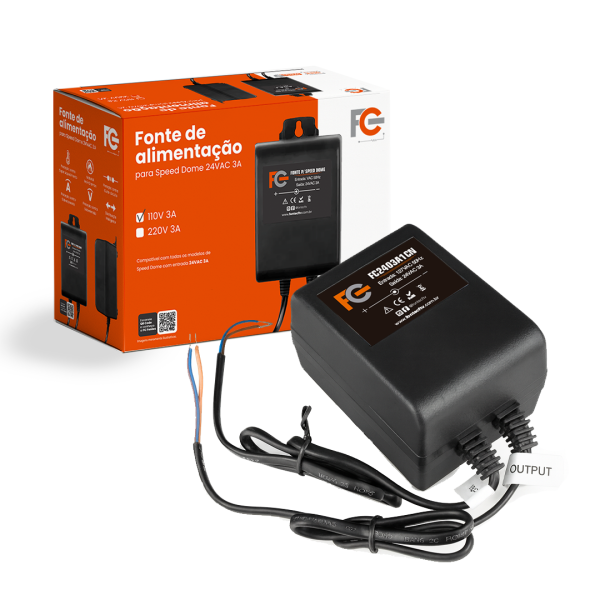 Fonte para Speed Dome  24VAC 3A - 110V