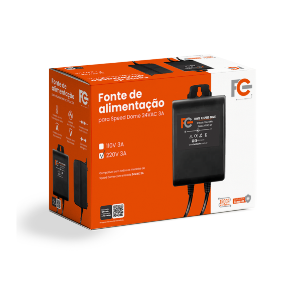 Fonte para Speed Dome  24VAC 3A - 220V