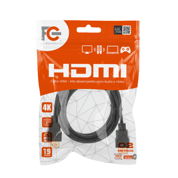Cabo HDMI ULTRA HD 4K 3D - 2 Metros