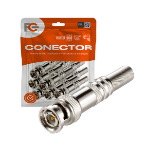 Conector BNC Mola Parafuso 6mm