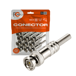 Conector BNC Mola Parafuso 4mm