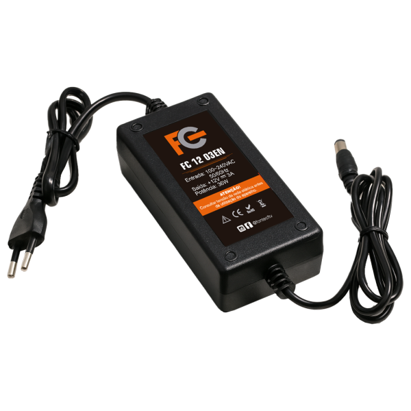 Fonte Eletrônica 12V 03A - Tipo Notebook