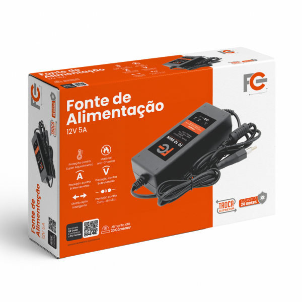 Fonte Eletrônica 12V 05A - Tipo Notebook