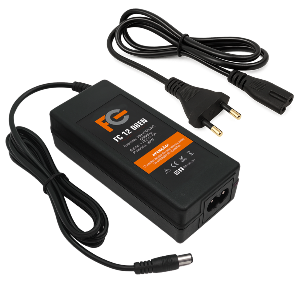 Fonte Eletrônica 12V 08A - Tipo Notebook