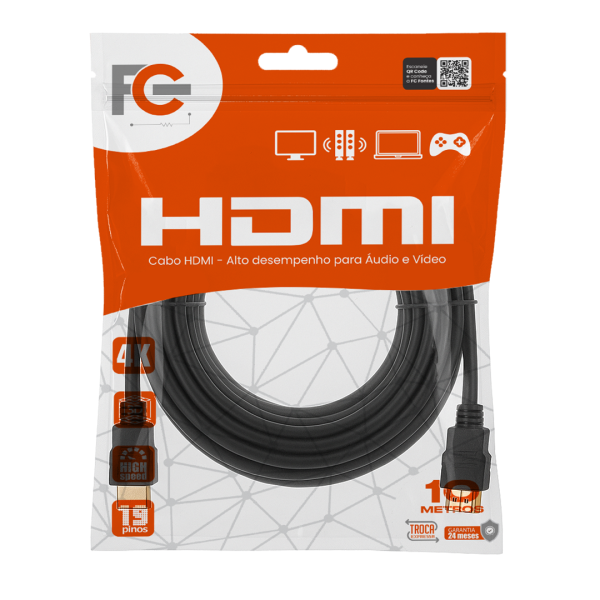Cabo HDMI ULTRA HD 4K 3D - 10 Metros