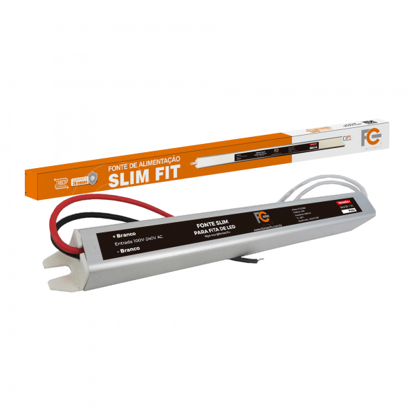 Fonte Driver Slim FIT LED Perfil 12V 4A - 48W
