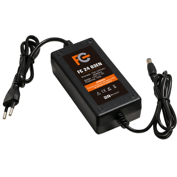 Fonte Eletrônica 24V 03A - Tipo Desktop