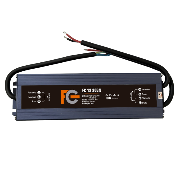 Fonte Blindada 12v 20a 240w IP67