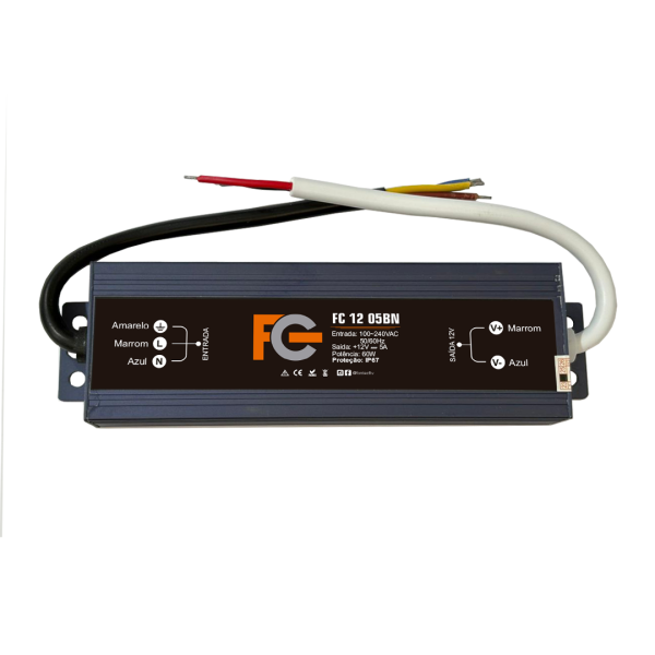 Fonte Blindada 12v 5a 60w IP67
